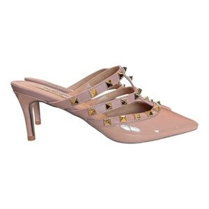 Valentino Garavani Rockstud Leather Mules Slip-on Pumps US 6 EU 37 Color Poudre